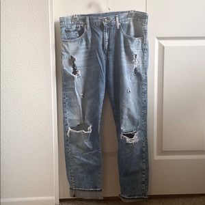 Ralph Lauren Distressed Cropped Jeans